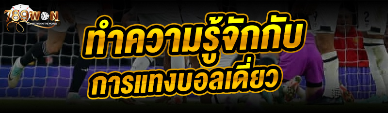 ทำความรู้จักกับ การแทงบอลเดี่ยว